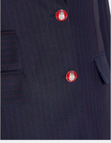 Elisabetta Franchi cool wool blazer with logo buttons