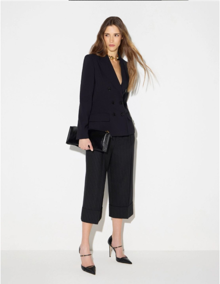 Elisabetta Franchi black double breasted blazer