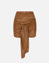 Elisabetta Franchi mini-jupe effet cuir avec ceinture à nouer