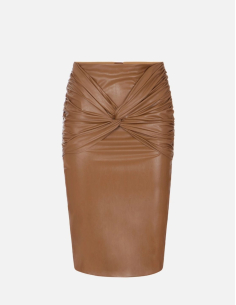Elisabetta Franchi jupe drapée effet cuir femme