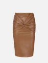 Elisabetta Franchi jupe drapée effet cuir femme