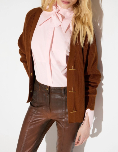 Elisabetta Franchi oversized cardigan with jewel buttons