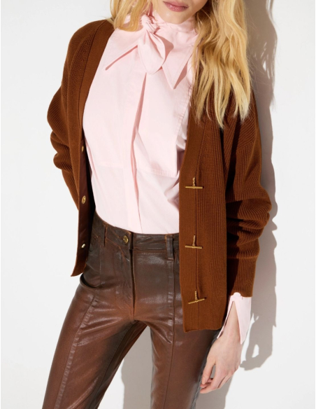 Elisabetta Franchi oversized cardigan with jewel buttons