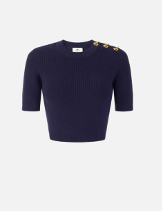Elisabetta Franchi knit top with jewel details women