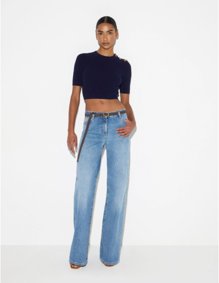 Elisabetta Franchi top manches courtes en maille femme