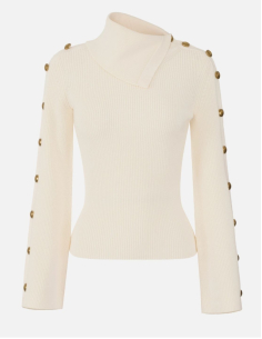 Elisabetta Franchi knit sweater with jewel buttons women