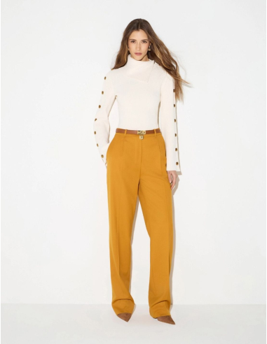 Elisabetta Franchi knit sweater with sheer turtleneck