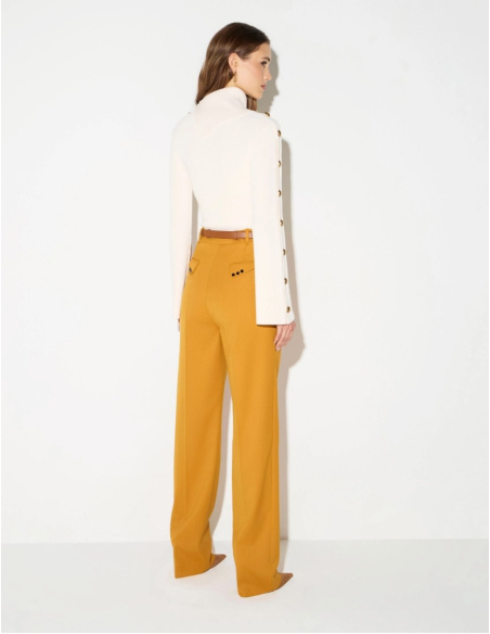 Elisabetta Franchi knit sweater with sheer turtleneck