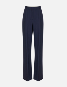 Elisabetta Franchi pinstripe cool wool palazzo trousers