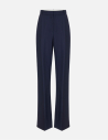 Elisabetta Franchi pinstripe cool wool palazzo trousers