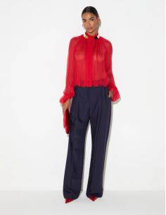 Elisabetta Franchi pinstripe cool wool palazzo trousers 2