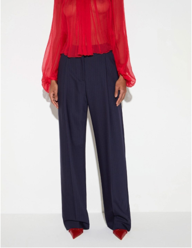 Elisabetta Franchi trousers with jewel button welt pockets