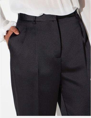 Elisabetta Franchi elegant stretch satin trousers women