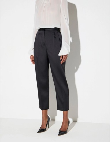 Elisabetta Franchi pantalon taille haute avec pli central