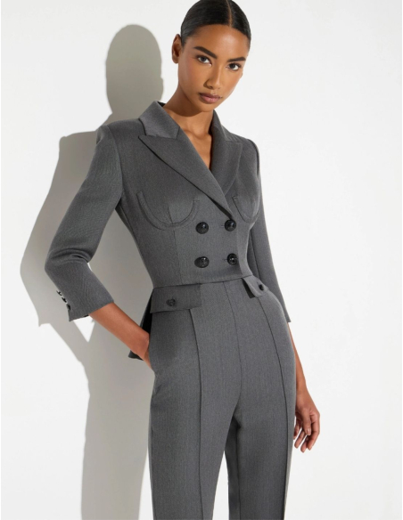 Elisabetta Franchi double-breasted jumpsuit with logo buttons