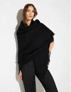 Elisabetta Franchi black wool scarf women 2