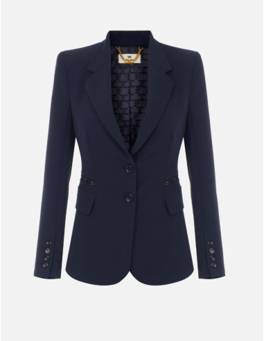 Elisabetta Franchi stretch double crepe blazer women
