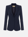 Elisabetta Franchi stretch double crepe blazer women