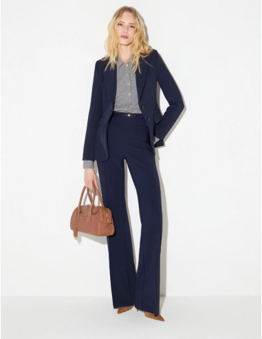 Elisabetta Franchi blazer with logo horsebit details