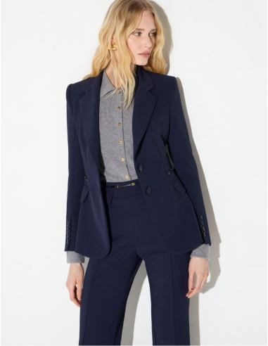 Elisabetta Franchi fitted stretch crepe jacket