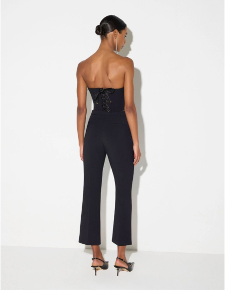 Elisabetta Franchi elegant trousers with jewel waistband