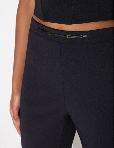 Elisabetta Franchi elegant trousers with jewel waistband