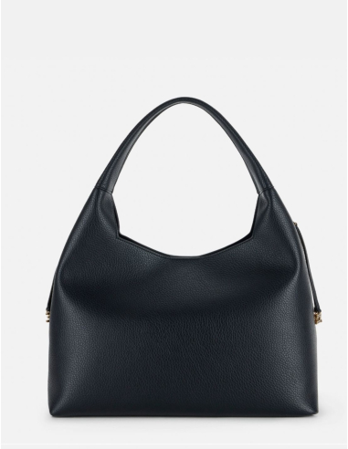 Elisabetta Franchi black hobo bag with gold charms