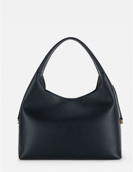 Elisabetta Franchi black hobo bag with gold charms