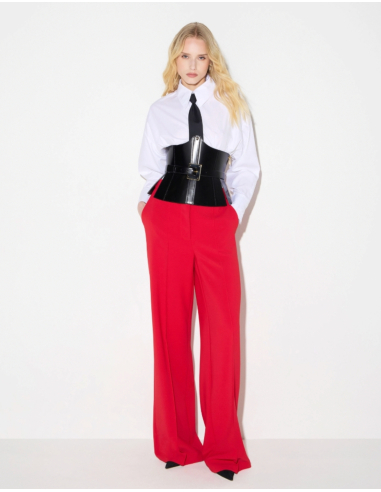 Elisabetta Franchi poplin shirt with neck tie