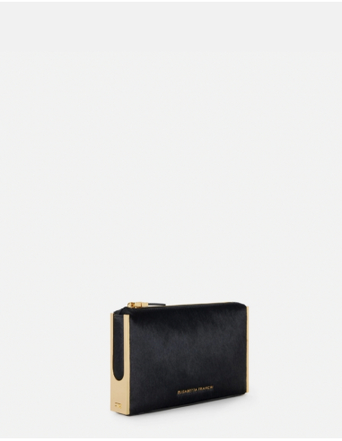 Elisabetta Franchi sac clutch compact avec logo doré