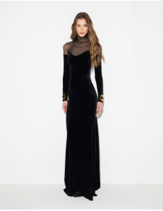 Elisabetta Franchi Red Carpet velvet and tulle dress 2
