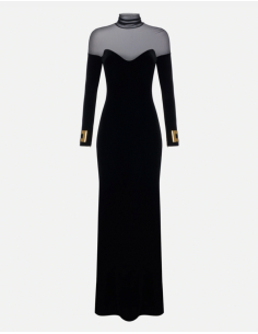 Elisabetta Franchi robe Red Carpet en velours et tulle