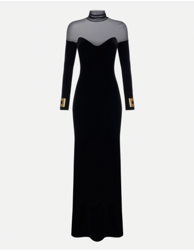 Elisabetta Franchi Red Carpet velvet and tulle dress
