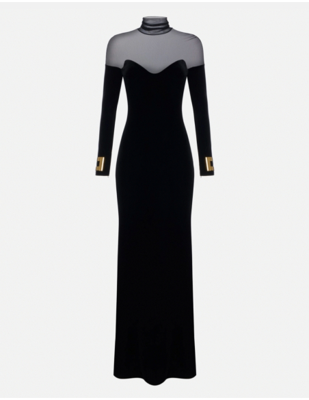 Elisabetta Franchi robe Red Carpet en velours et tulle