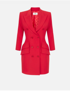Elisabetta Franchi robe-manteau en crêpe léger femme