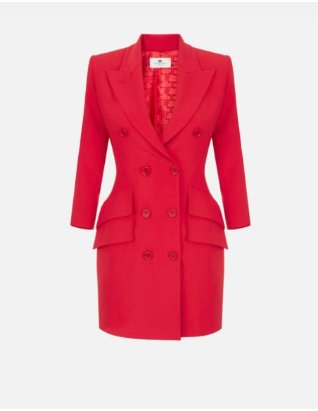 Elisabetta Franchi robe-manteau en crêpe léger femme