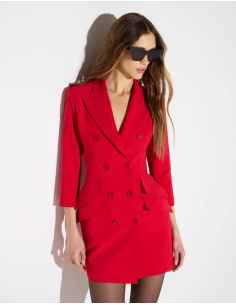 Elisabetta Franchi robe-manteau en crêpe léger femme 2