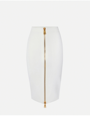 Elisabetta Franchi jupe midi en tricot avec zip