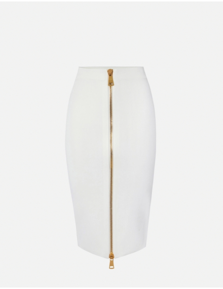 Elisabetta Franchi jupe midi en tricot avec zip