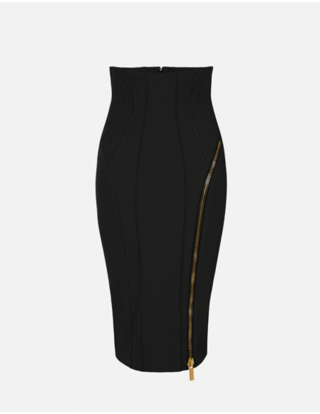 Jupe Fourreau Noire ELISABETTA FRANCHI avec Zip - GO208
