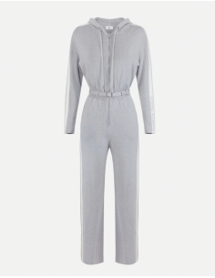 Elisabetta Franchi two-tone knit jumpsuit with logo
