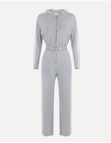 Elisabetta Franchi two-tone knit jumpsuit with logo