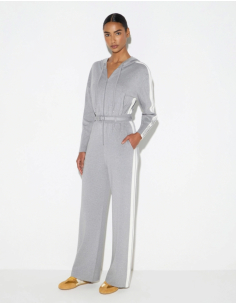 Elisabetta Franchi two-tone knit jumpsuit with logo 2