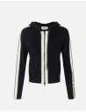 Elisabetta Franchi two-tone knit hoodie with logo