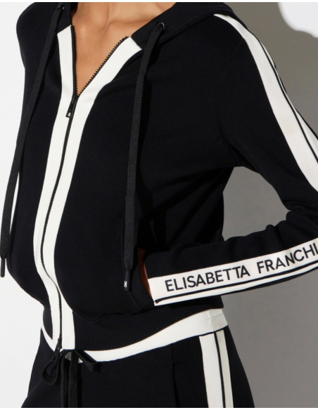 Elisabetta Franchi hoodie with sleeve logo detail