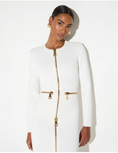 Elisabetta Franchi cardigan en tricot avec zip 2