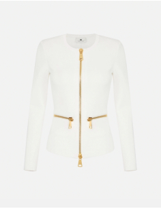 Elisabetta Franchi cardigan en tricot avec zip