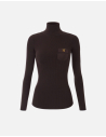 Elisabetta Franchi embroidered knit turtleneck sweater