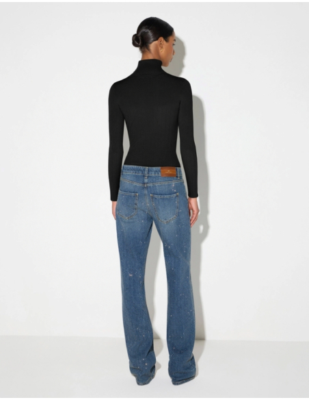 Elisabetta Franchi pull ajusté col montant femme