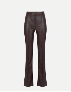 Elisabetta Franchi pantalon ajusté effet cuir avec nervures